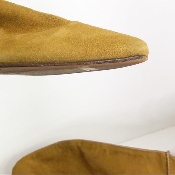 MANOLO Blahnik Italian suede fur top tan boots - Picture 13 of 17